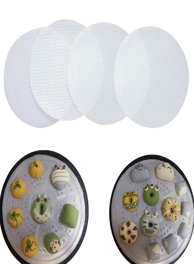 HYCSC Silicone Steamer Liners, 10 Inch Reusable Silicone Air Fryer Liners, Non-Stick Bamboo Steamer Liner, Silicone Steamer Mat Dim Sum Mesh for dumpling steamer, air fryer(4PCS) - Image 1