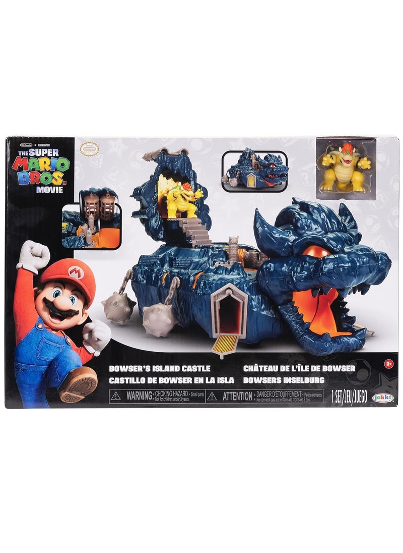 Jakks Pacific The Super Mario Bros. Movie Bowser's Island Castle Playset  - Image 1