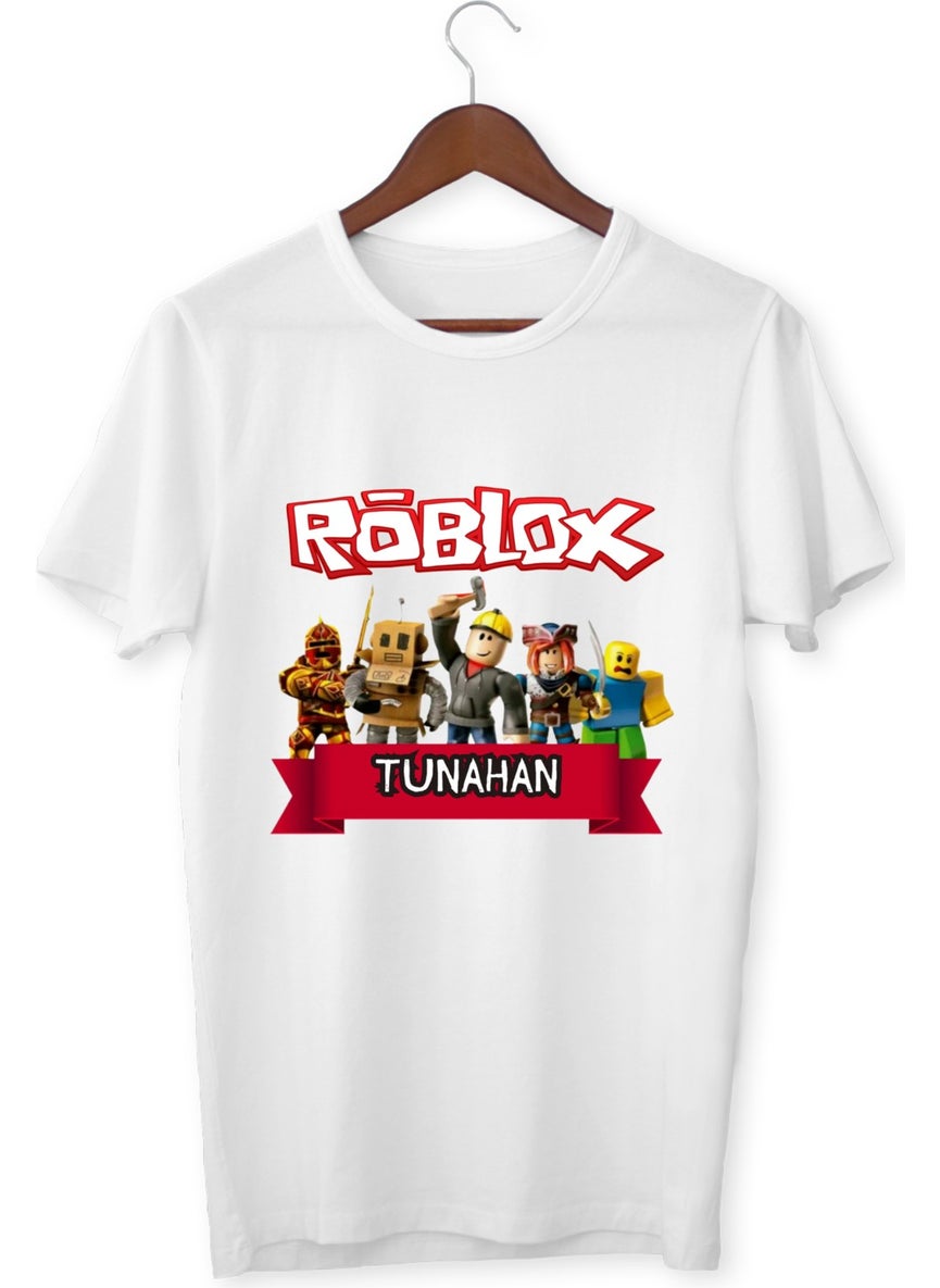 Alpşan Ticaret - Alpsan Ticaret Roblox Custom T-Shirt Roblox T-Shirt For Kids White Adult Child - Image 1