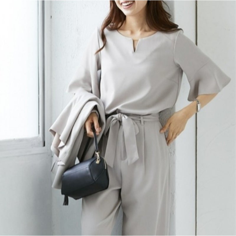 Multiplication Suit Jacket 2024 Summer Small Casual Elegant Workwear Loose Lace-Up Professional Suit Three - Image 4