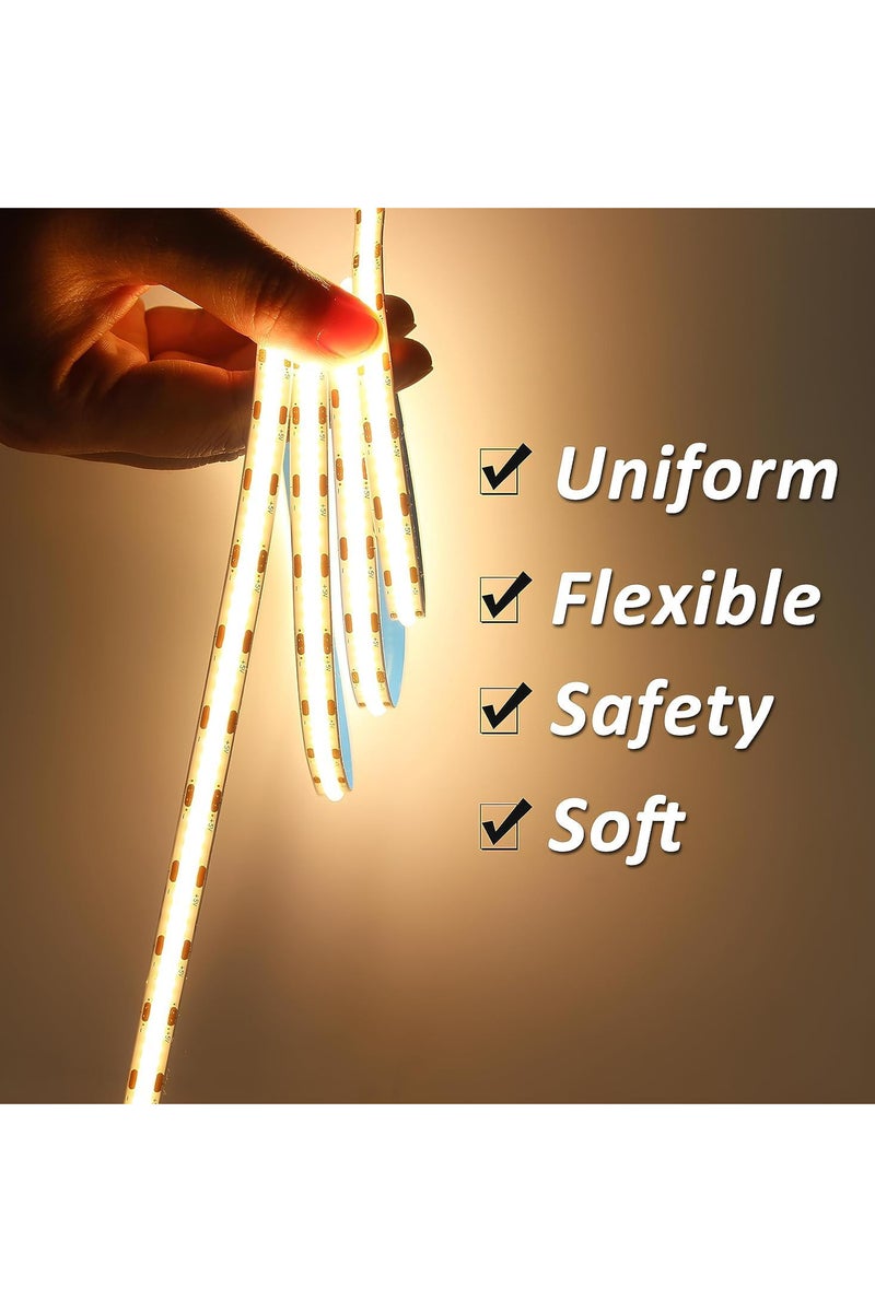 INSIJAM Led Strip Lights 5V USB 9.84ft/3m LED Touch Stepless Dimmable 3000K Warm White Flexible 5v led Lights for Bedroom Kitchen DIY Lighting Room Decor tv led Lights - Image 2