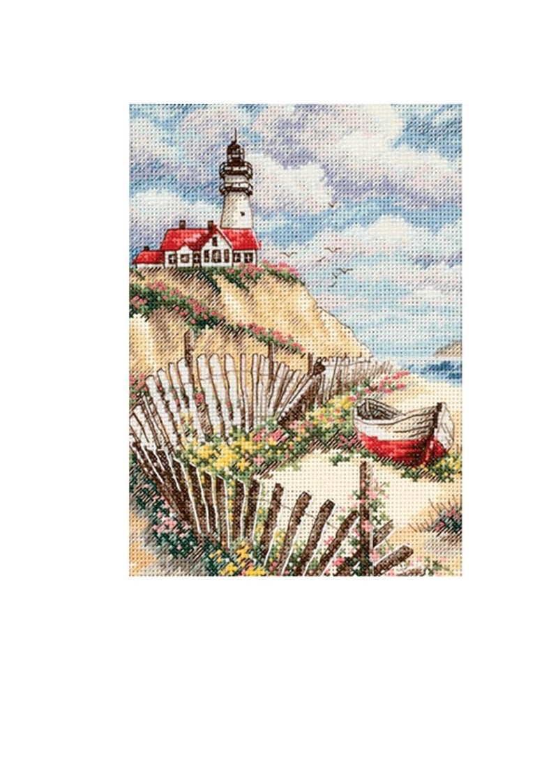 Beacon Cliffside Beacon Gold Petite Counted Cross Stitch Kit 5in x 7in - Image 3