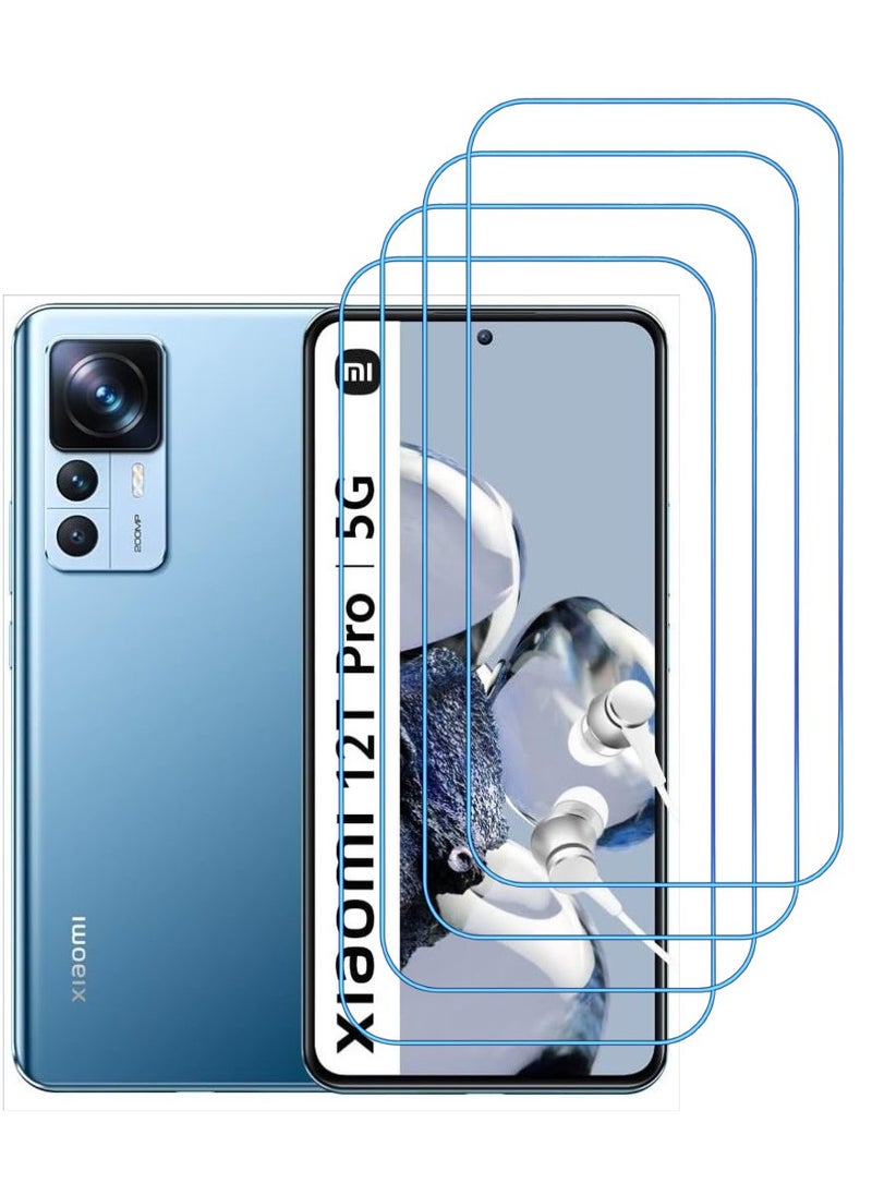 ACLIX 4 Pieces Antistatic ESD Dustproof Premium Quality High Definition Clear Tempered Glass Screen Protector Designed For Xiaomi 12T Pro - Image 1