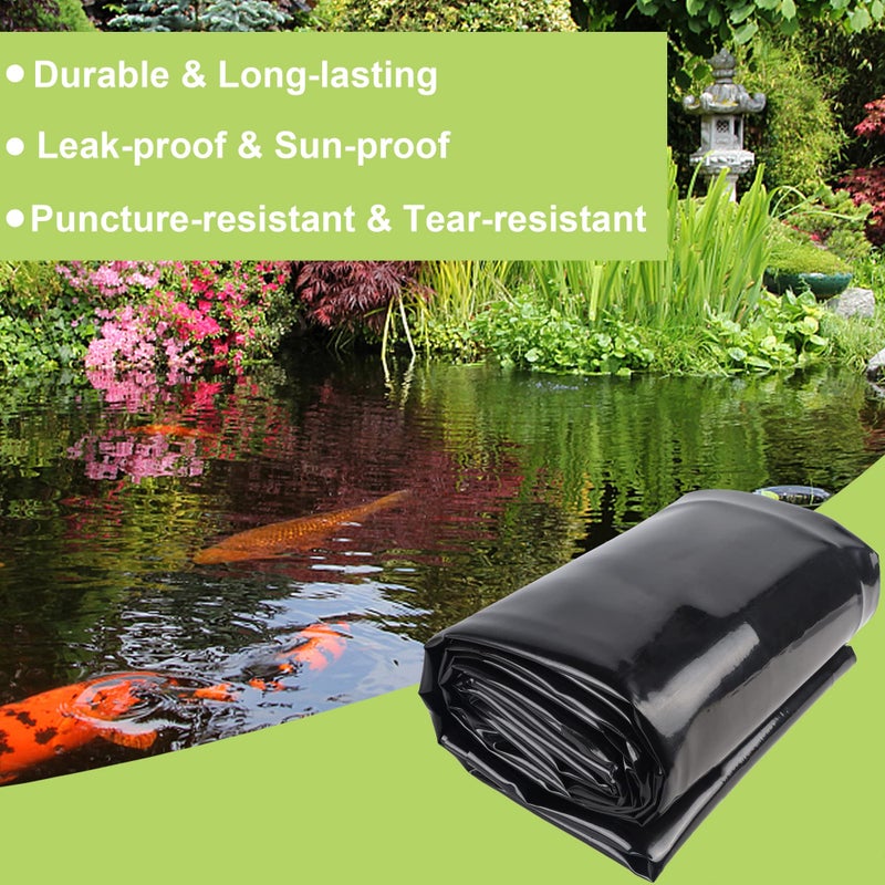 Adroiteet 10 x 15 FT Pond Liner, 20 Mil Fish Pond HDPE Liner, Pond Liners for Outdoor Ponds, Koi Ponds, Garden Fountain, Waterfall - Image 5