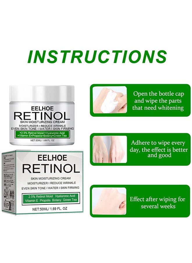 Retinol Skin Moisturizing Cream, Skin Brightening And Lightening Melanin, Elbow And Armpit Moisturizing Cream White 50ML