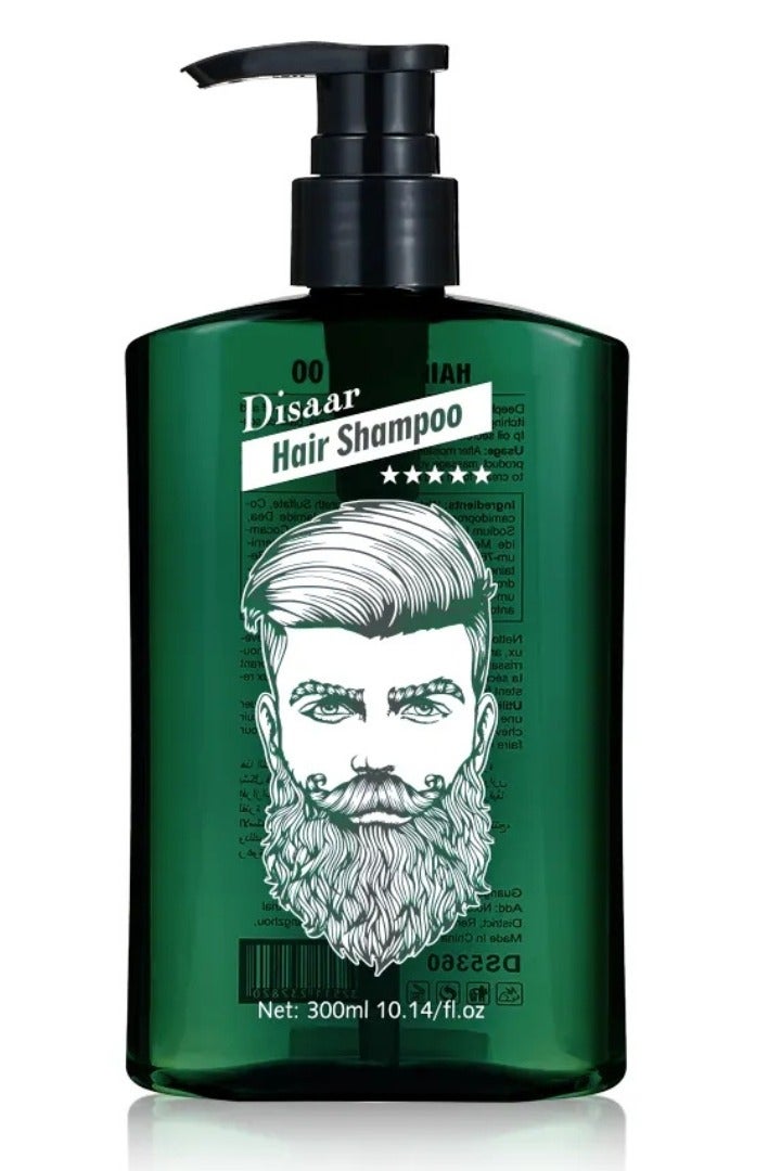 Disaar 300ml Hair Shampoo for Men Deep Cleansing Scalp Formula Refreshing Oil Control Nourishing Hair Care Daily Shower Routine Suitable for All Hair Types Caffeine Shampoo - Image 1