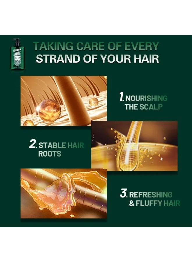 Disaar 300ml Hair Shampoo for Men Deep Cleansing Scalp Formula Refreshing Oil Control Nourishing Hair Care Daily Shower Routine Suitable for All Hair Types Caffeine Shampoo - Image 4