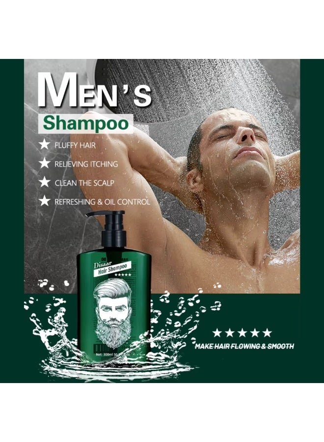 Disaar 300ml Hair Shampoo for Men Deep Cleansing Scalp Formula Refreshing Oil Control Nourishing Hair Care Daily Shower Routine Suitable for All Hair Types Caffeine Shampoo - Image 5