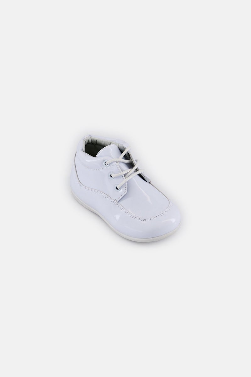 Josmo Toddlers Boy High Cut Lace Up Shoes, White - Image 1
