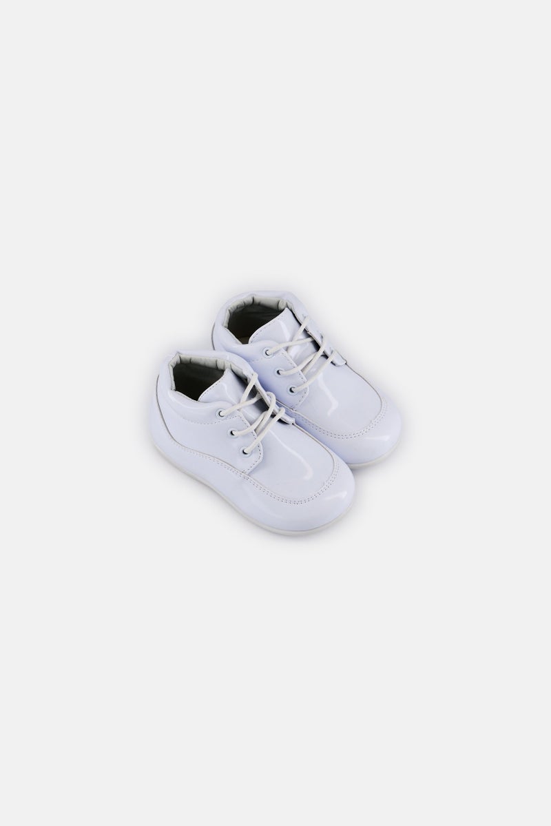 Josmo Toddlers Boy High Cut Lace Up Shoes, White - Image 4