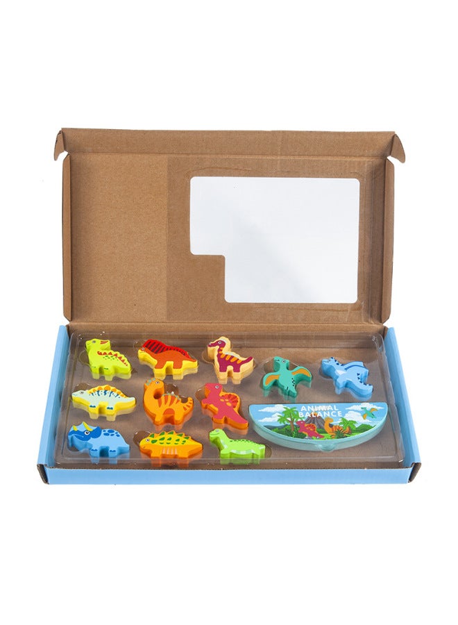 Children's Jigsaw Puzzle Early Childhood Educational Toys Dinosaur Balanced Stacked High Building Blocks Toys-Color:Dinosaur Stacking Music - Image 1