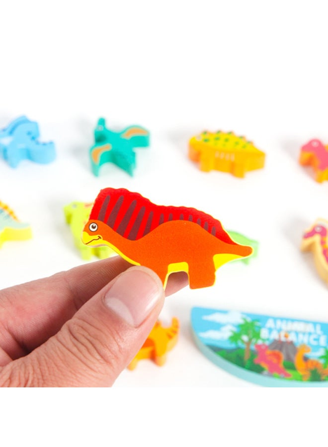 Children's Jigsaw Puzzle Early Childhood Educational Toys Dinosaur Balanced Stacked High Building Blocks Toys-Color:Dinosaur Stacking Music - Image 5