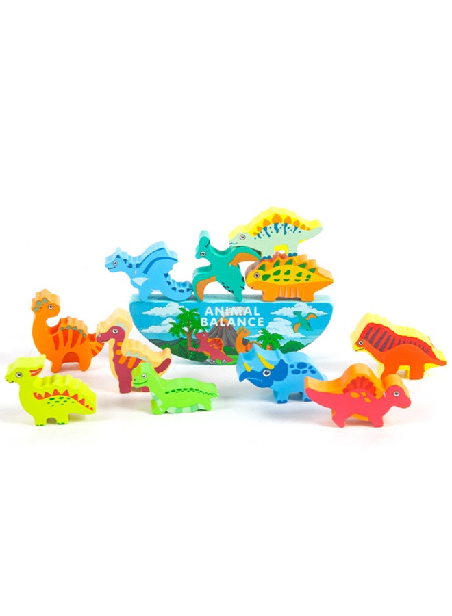 Children's Jigsaw Puzzle Early Childhood Educational Toys Dinosaur Balanced Stacked High Building Blocks Toys-Color:Dinosaur Stacking Music - Image 4