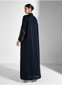 Khizana Abaya With Embellished Sleeves & Sheila  - Image 2