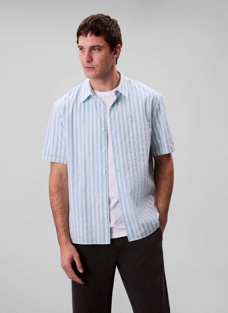 كالفن كلاين قميص قطن بنقوش - Image 1