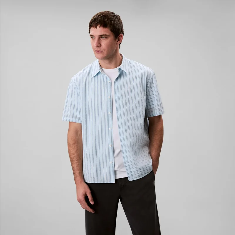 CALVIN KLEIN Textured Cotton Shirt