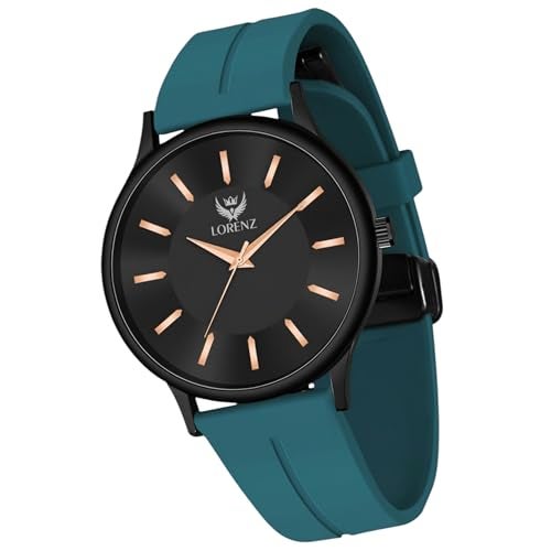 LORENZ Slim Case Analog Watch with Blue Magnetic Lock Strap|Watch for Men & Women| MK-4062R - Image 1