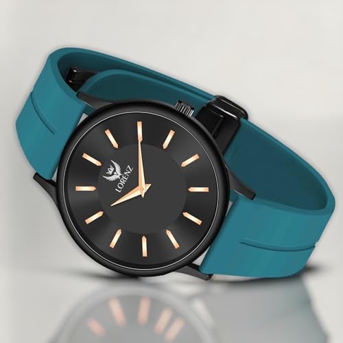 LORENZ Slim Case Analog Watch with Blue Magnetic Lock Strap|Watch for Men & Women| MK-4062R - Image 2