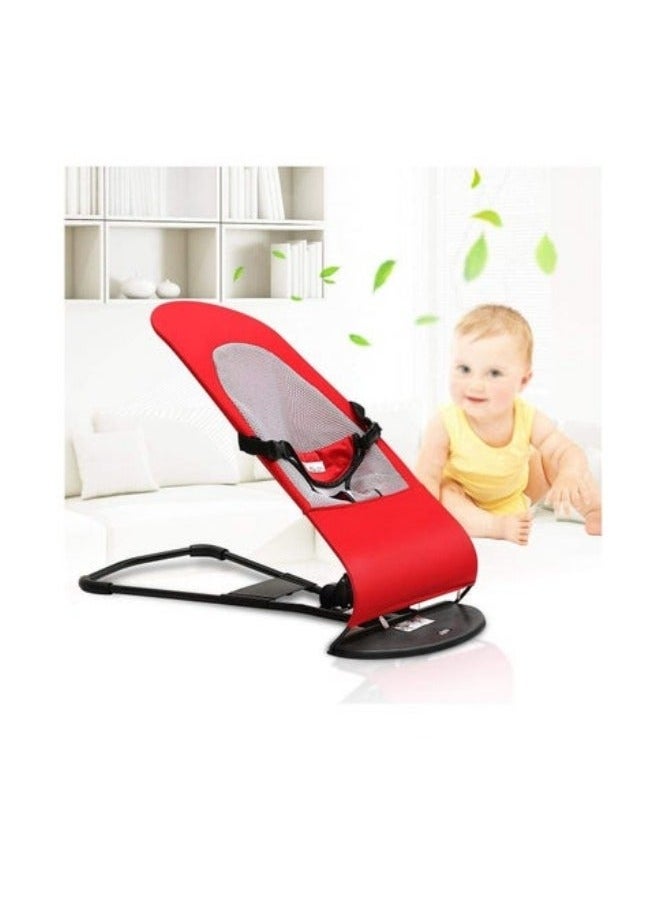 MIXDE - Bouncer Bed Crib Cradle Folding Multi-Function Baby Balance Chair Red - Image 1
