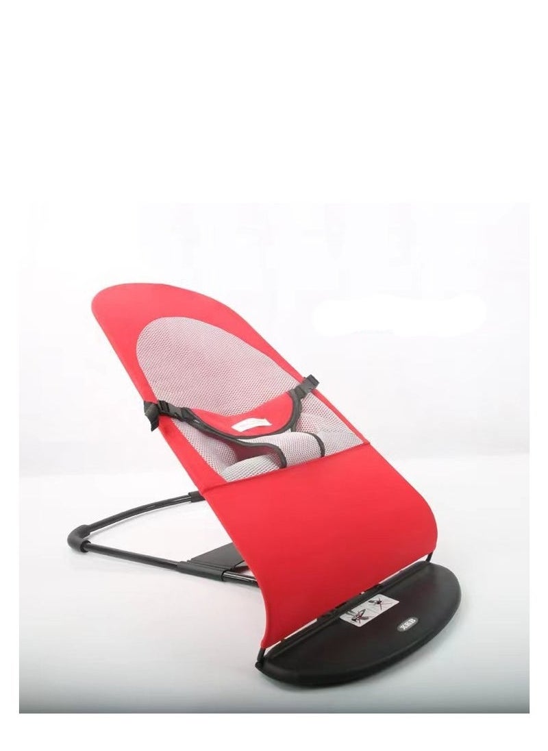 MIXDE - Bouncer Bed Crib Cradle Folding Multi-Function Baby Balance Chair Red - Image 1