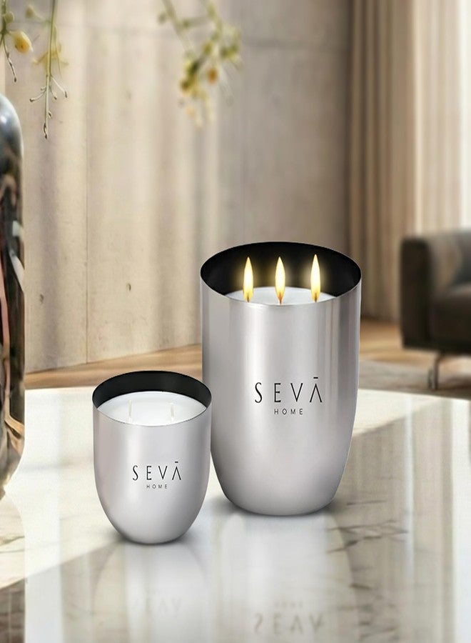 سيفا هوم مجموعة هدايا شموع معطرة من سيفا هوم هيرلوم أكوا (عبوة من قطعتين) | عطر فاخر وديكور منزلي أنيق | برائحة النعناع والكزبرة | مصنوعة من شمع الصويا الطبيعي | تدوم من 40 إلى 55 ساعة - Image 2