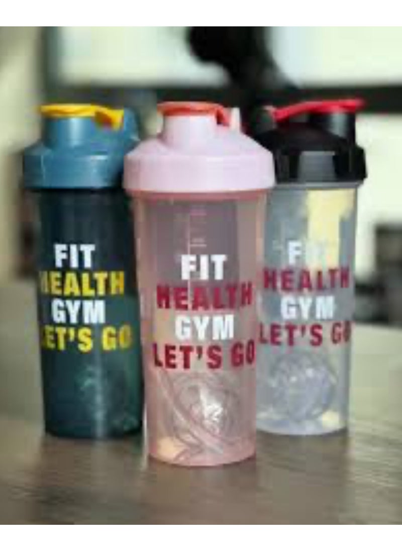 VIO 20 Oz Protein Shaker Drinks Cup 100% Leak Proof Water Bottle with Stainless Steel Supplement Protein Stirring Ball and Flip Top Lid for Fitness Exercise Yoga Sports Gym Men Women  - Image 1