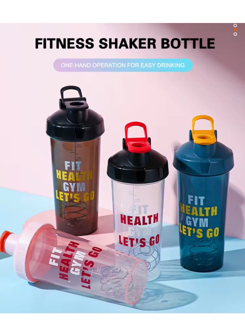 VIO 20 Oz Protein Shaker Drinks Cup 100% Leak Proof Water Bottle with Stainless Steel Supplement Protein Stirring Ball and Flip Top Lid for Fitness Exercise Yoga Sports Gym Men Women  - Image 5
