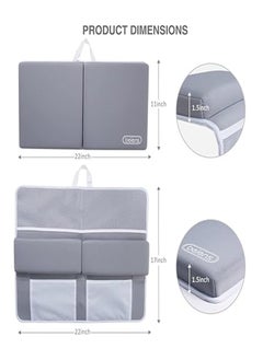 Goolsky Goolsky  Bath Kneeler and Elbow Rest Pad, 1.5'' Thick Quickly Dry Kneeling Pad and Elbow Support for Knee & Arm Support Large Bathtub Kneeling Mat with Toy Organizer for Happy Baby Bathing Time (Grey)  - Image 5