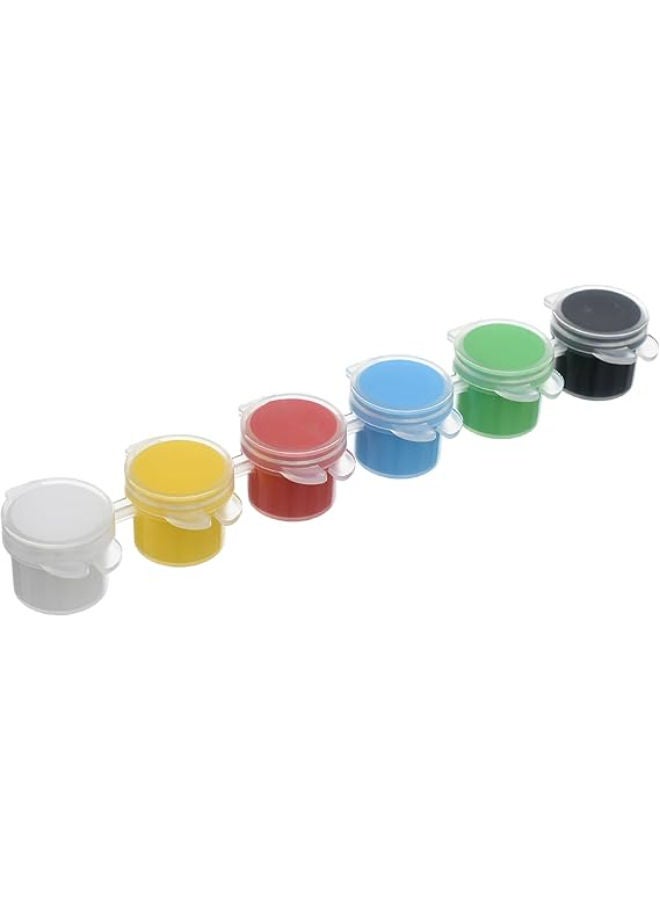 M&G Acrylic Paint Set, 6 Bold Vibrant Colors with Brush for Canvas, Crafts, and Creative Painting - Image 3