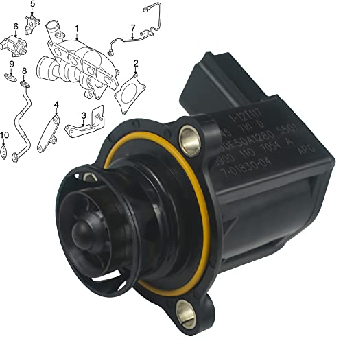 NFSpeeding Turbo Diverter Valve Fits A3 A4 A5 A6 S6 S7 Q5 TT Turbo Turbocharger Cut Off Bypass Diverter Valve Fits Golf R Passat Tiguan GTI Replace 06H145710D 911-240 - Image 2
