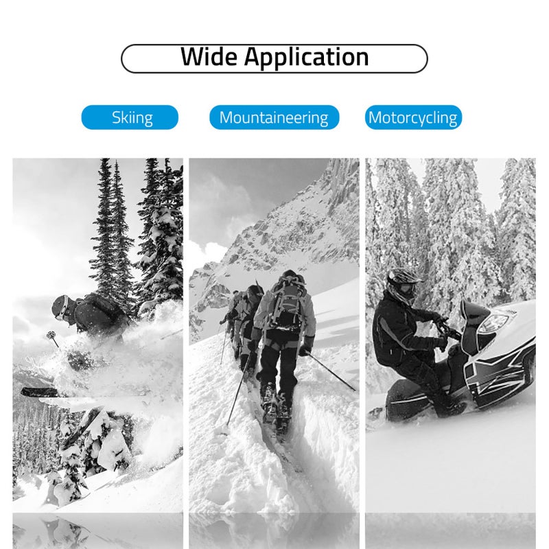 kyncilor Winter Skiing Gloves: Black Size L, Waterproof Windproof Wear-resistant - Warm Thicken Suede Liner, Anti-slip Palm Touch Screen Gloves for Winter Snow Sports - Image 2