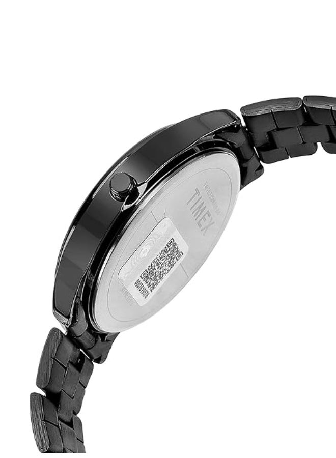 TIMEX Analog Watch for Man with Black Round Dial & Black Stainless Steel Bracelet Band Water Resistant Men's Wrist Watches - TWTG73SMU05 - Image 3