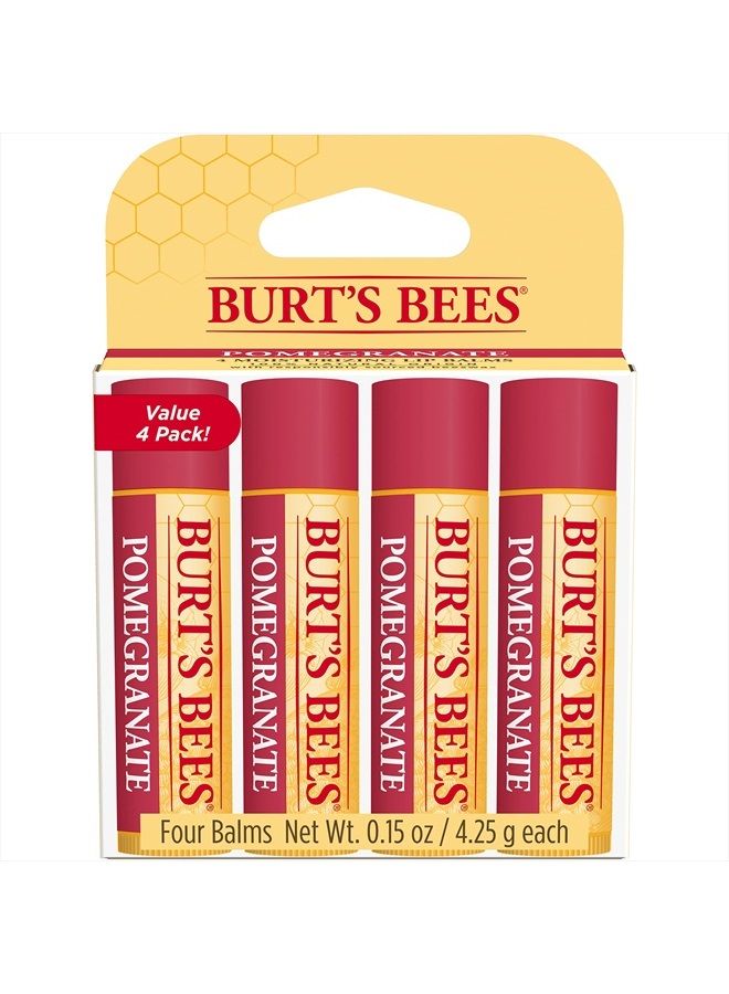Burt's Bees Lip Balm Easter Basket Stuffers, Moisturizing Lip Care, All Natural, Original Beeswax with Vitamin E & Peppermint Oil (4 Pack) - Image 1