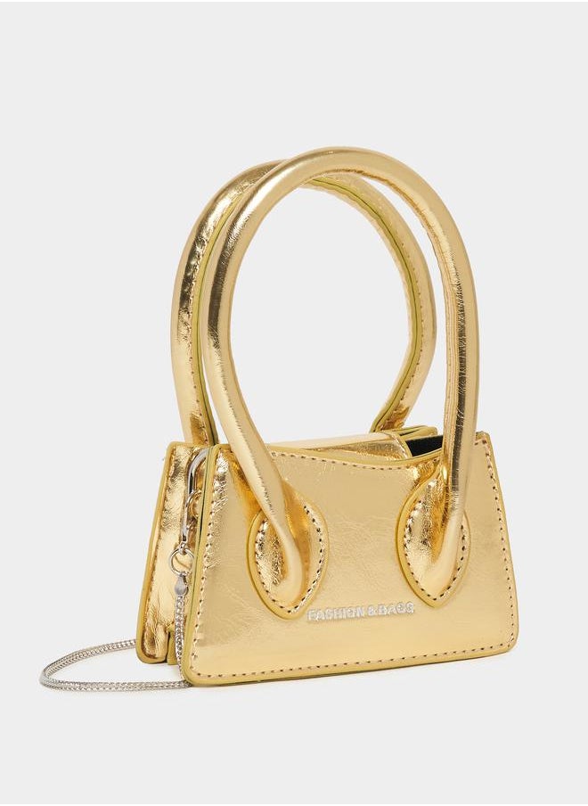 Take Two Metallic Design Handbag  - Image 1