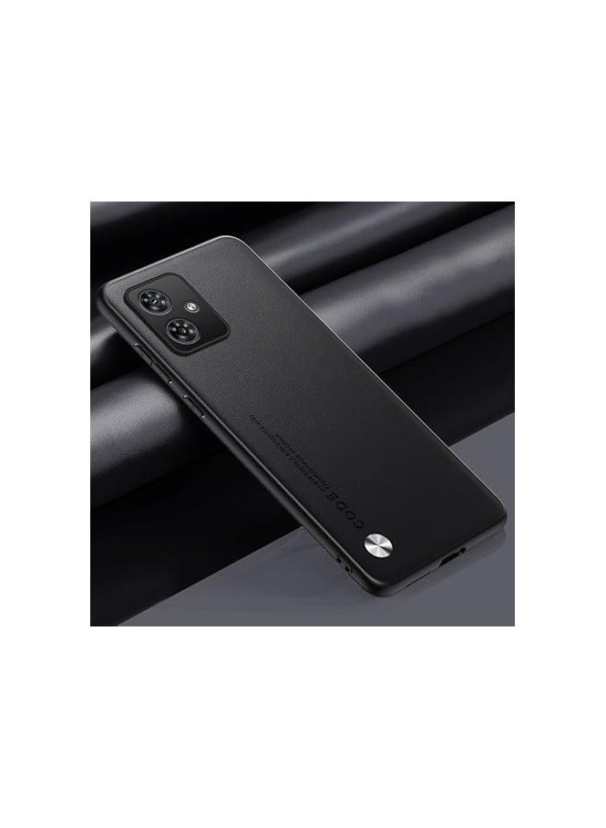 Case Compatible with Motorola Moto G55 5G Case, Plain Leather Skin-friendly Phone Case Matte Bumper Soft Edge Shockproof Protective Cover for Moto G55 - Image 1