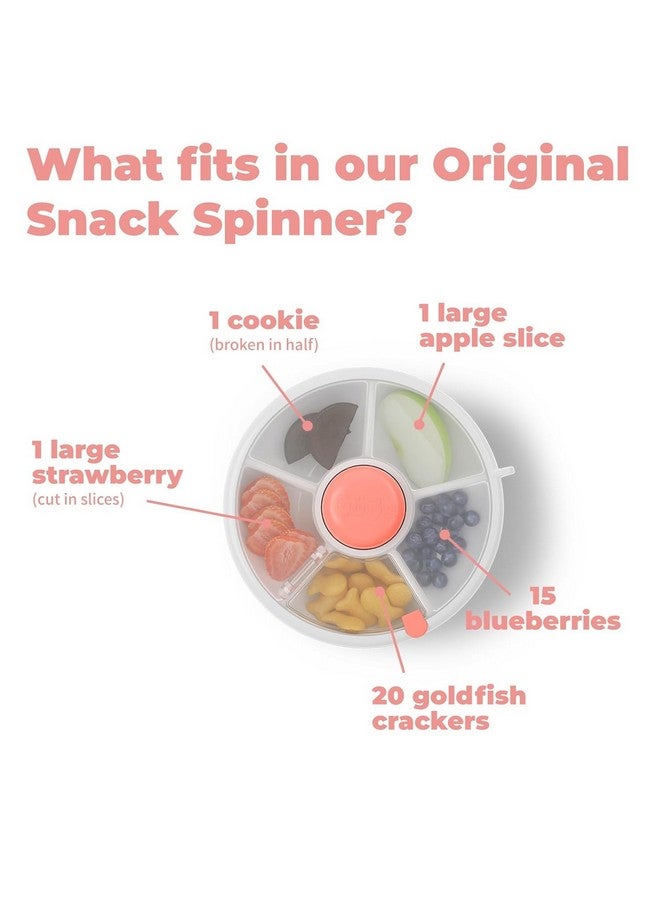 GOBE Kids Small Snack Spinner Flip Bundle With Hand Strap And Sticker Sheet - Reusable Snack Container With 5 Compartment Dispenser And Lid | Bpa/Pvc Free | Dishwasher Safe | No Spill - Pumpkin Spice - Image 5