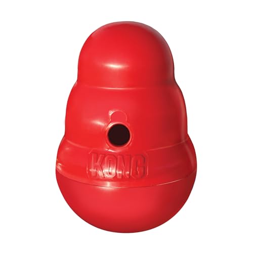 KONG Wobbler Interactive Dog Toy for Treat Dispensing Dog Slow Feeder for Healthy Eating for MediumLarge Dogs - Image 1