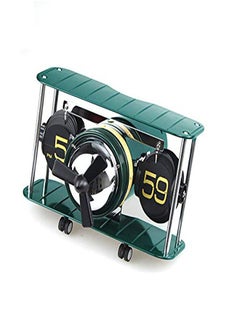 Airplane Flip Clock,Auto Filp Clock,Retro Vintage Digital Flip Down Clock,Airplane Head Filp Clock Desk Hanging Dual-Use,Creative Home Clock For Office Home Wall Decoration,No Battery Included,Green