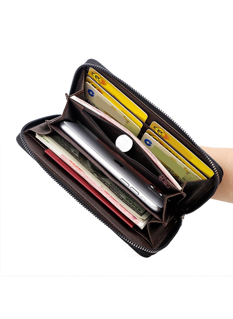 Kingdushi - Men's Large Capacity Long Wallet Handbag 20*10*3CM - Image 1