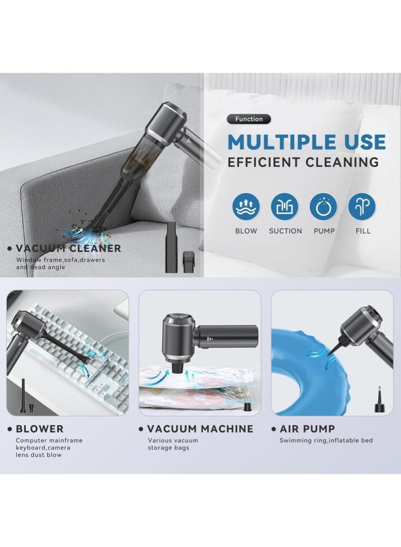 SUITU Handheld Vacuum Cleaners, 16000Pa Powerful Cordless Car Vacuum Cleaner, 3-Speed Tabletop Vacuum Cleaner with Brushless Motor, Mini Vacuum Cleaner for Car, Home, and Office - Image 5
