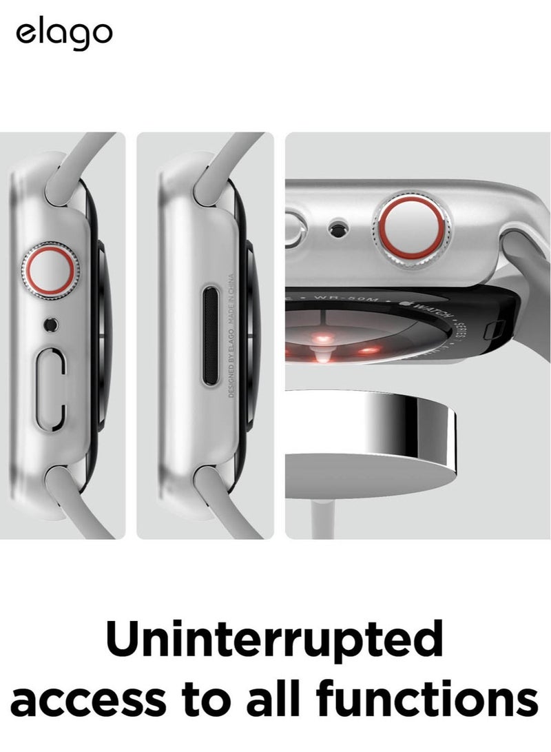 Elago Clear Shield for Apple Watch Series 8/7 (45mm) Case Cover - Frosted Transparent  - Image 5