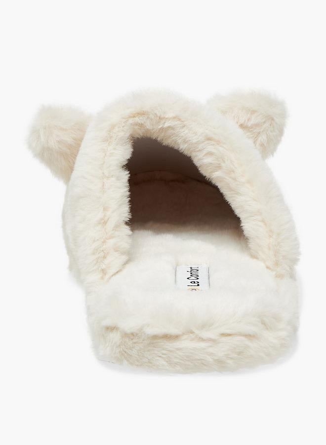 Le Confort Women Cat Ear Applique Bedroom Slippers - Image 4