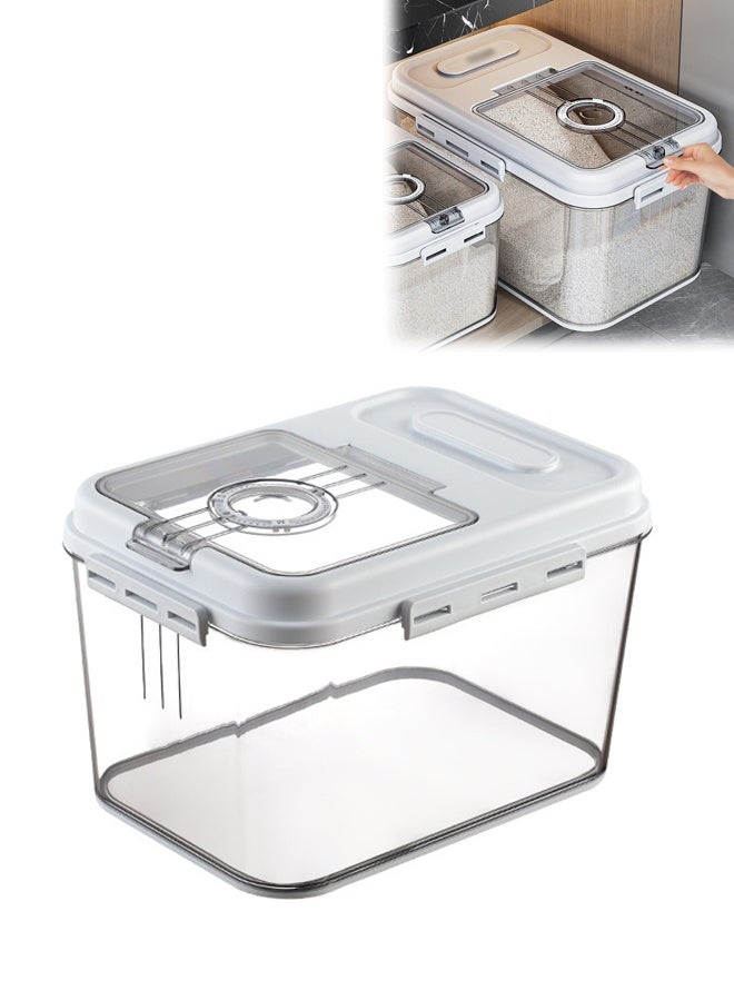 DUNISO Rice Container, Sealed Food Storage Container, Rice Dispenser, Food Storage Bins with Lids and Measuring Cup, BPA Free, Kitchen Extra Large Grain Storage Containers for Rice, Flour, Cereal, Sugar, or Pet Food - Image 1