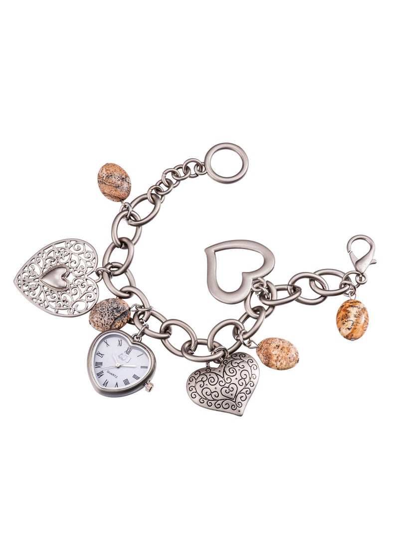 Women's Silver Fashion Hollow Heart Bracelet Decorated Waterproof Quartz Watch - pzsku/Z724D04B36AAB73EDD4DEZ/45/_/1734338142/df2018b8-f1fd-41bb-8f12-742500640201