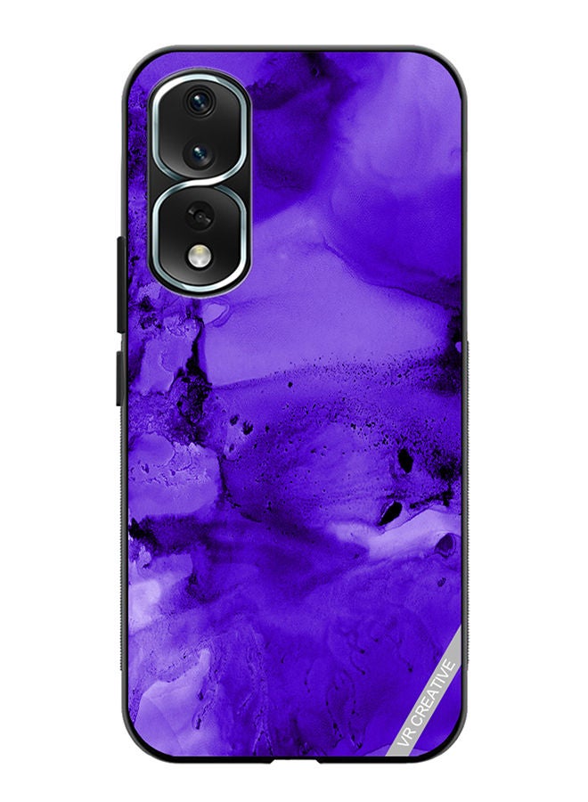VR CREATIVE Protective Case Cover For Honor 80 Pro Violet Alcohol Ink Wash Texture On White Paper Design Multicolour - Image 1