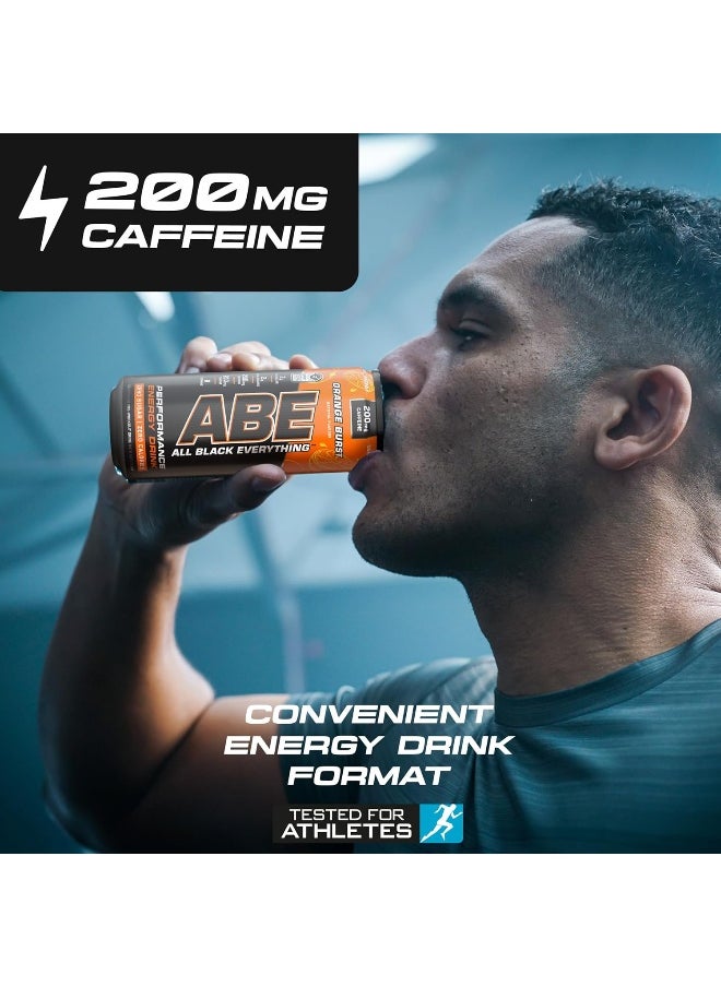 Applied Nutrition - Applied Nutrition ABE Pre Workout Cans - All Black Everything Energy + Performance Drink, Orange Burst - Image 1