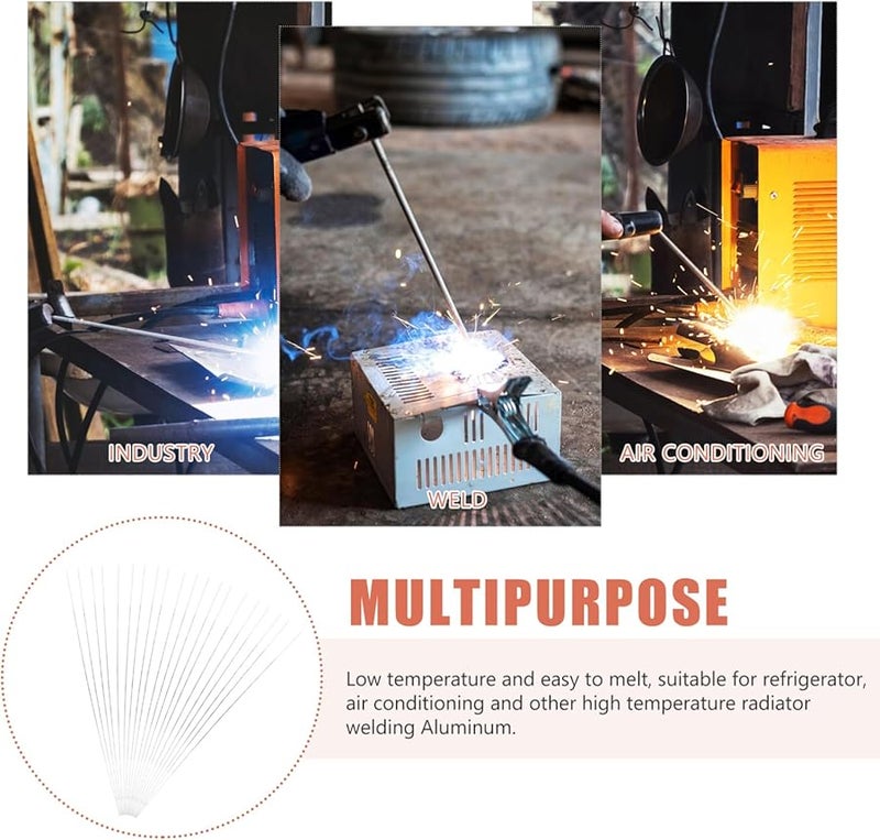 قضبان لحام الألومنيوم منخفضة الحرارة 20 قطعة لإصلاح الفولاذ المقاوم للصدأ والنحاس والتبريد - Image 4