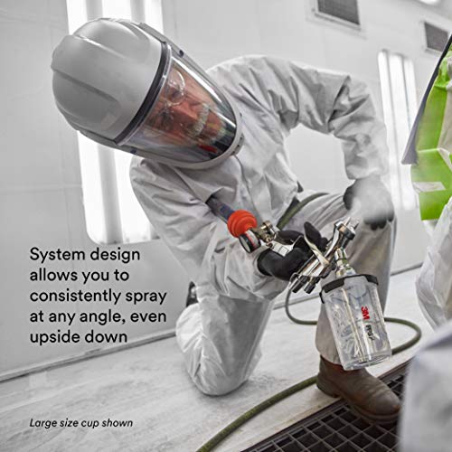 3M PPS 2.0 Paint Spray Gun System Starter Kit with Cup, Lids and Liners,26172, 22 OZ, 200-micron Filter, Use for Cars, Home & more,1 Paint Cup,6 Disposable Lids and Liners,16 Sealing Plugs, Gray - Image 4