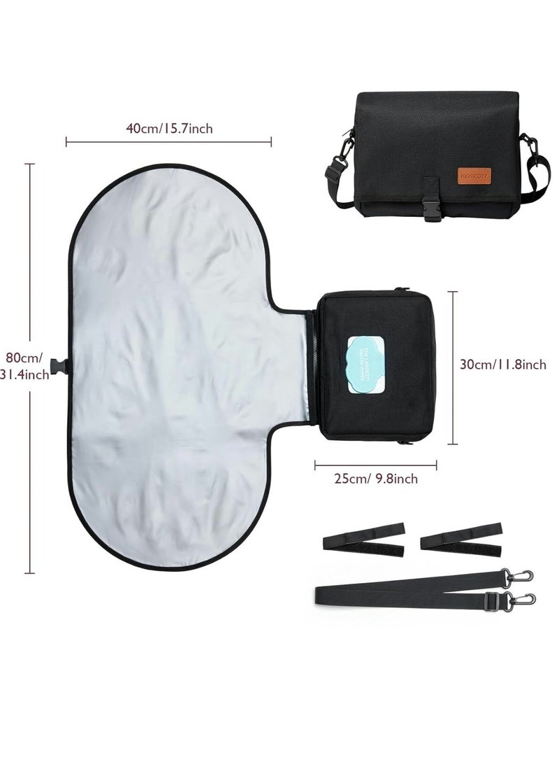 Momcozy - 2-in-1 Diaper Changing Pad - Extra-Large Portable Diaper Pad Waterproof and Foldable for Newborns to Toddlers - Also Used As Adjustable Shoulder Bag with Wipes Pocket - Image 1
