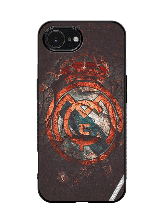 Protective Case Cover For Apple iPhone 16e Real Madrid Cake Design Multicolour
